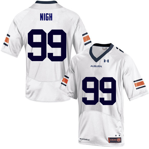 Auburn Tigers Men's Spencer Nigh #99 White Under Armour Stitched College NCAA Authentic Football Jersey TJP8674IK